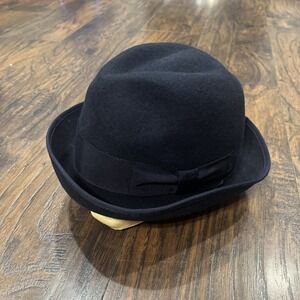 Men's NAVY BLUE‎ Wool Fedora Hat One Size San Diego Hat Co. NWT
